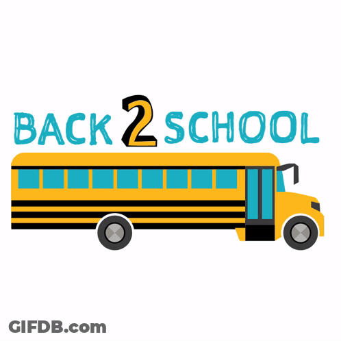 School Bus With Back To School GIF