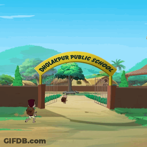 School Entrance Dholakpur Public School GIF