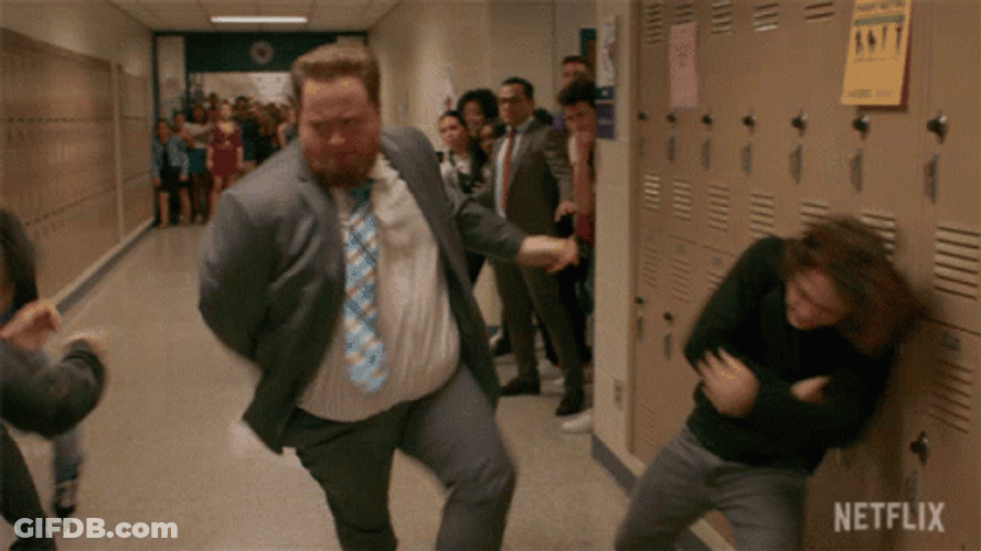 School Fight Get Out Of My Way GIF