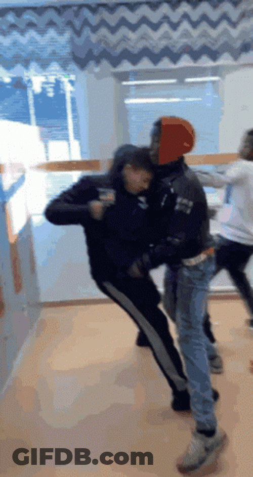 School Fight One Vs Many GIF