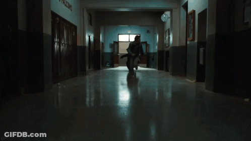 School Hallway Sign Go Falcons GIF