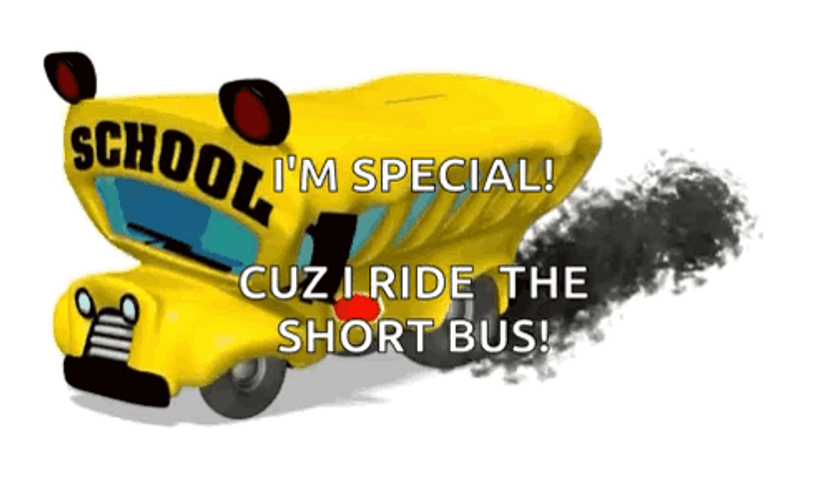 School Short Bus Black Fume GIF