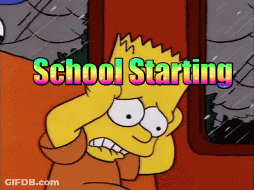 School Starting Bart GIF