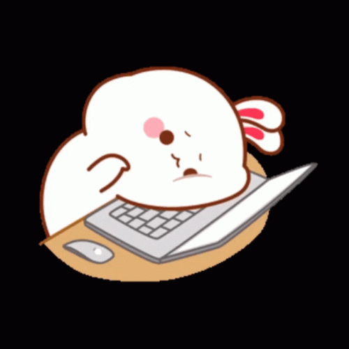School Stress Sad Molang Bunny GIF