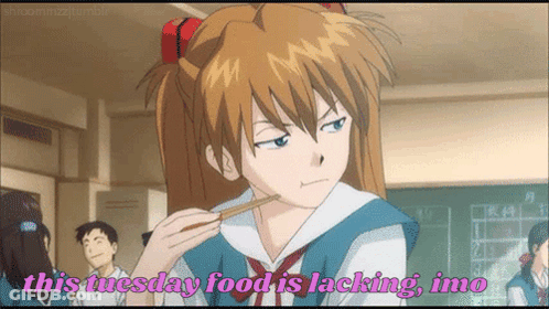 Schoolgirl Eating With Chopsticks This Tuesday Food Is Lacking Imo GIF