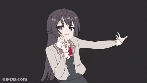 Schoolgirl With Hand Outstretched Making Funny Face GIF