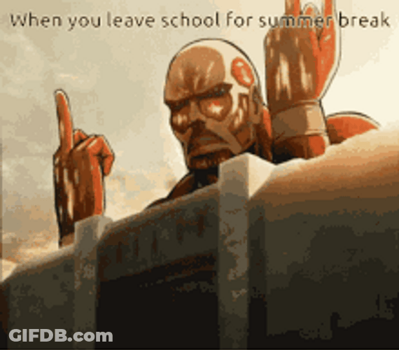 Schools Out For Summer Attack On Titan GIF