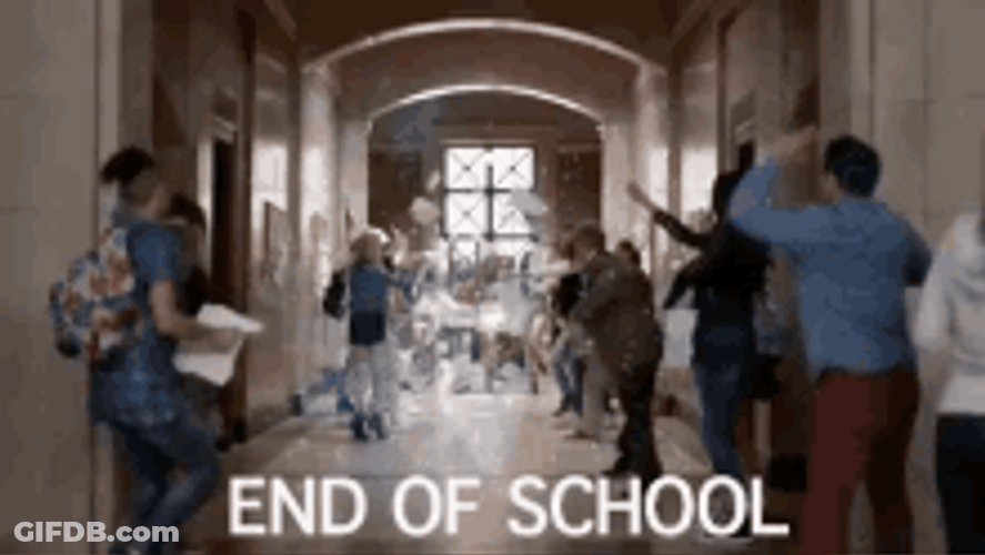 Schools Out For Summer End Of School Celebrate GIF