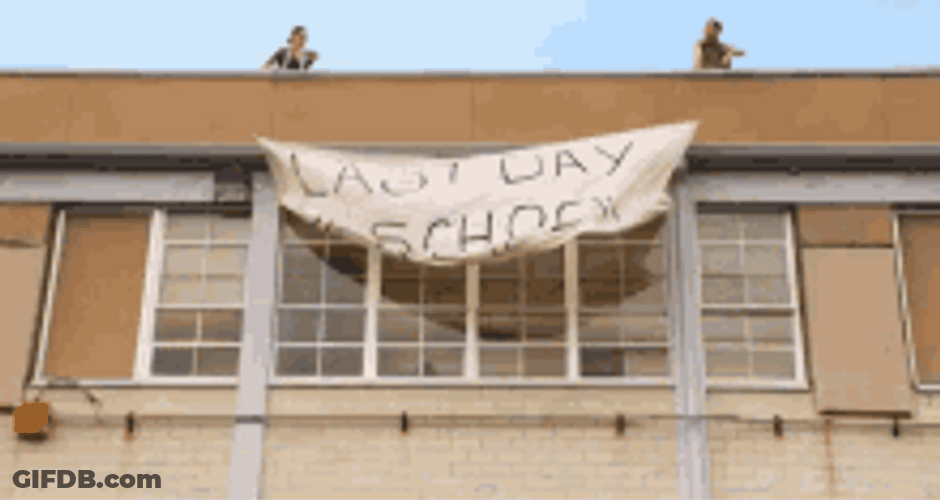 Schools Out For Summer Last Day Of School GIF