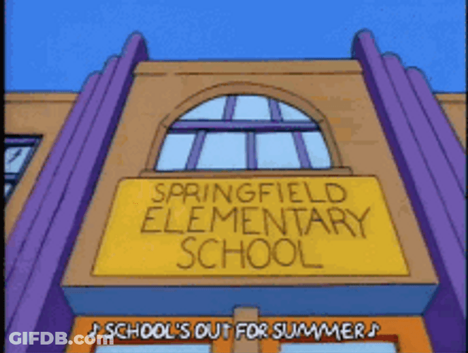 Schools Out For Summer The Simpsons GIF