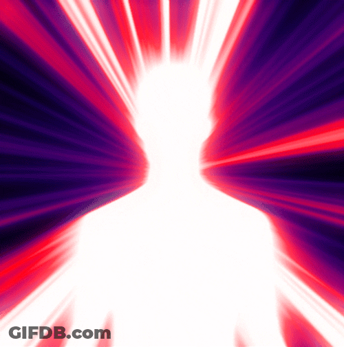 Sci Fi Human Body Blazing Light GIF