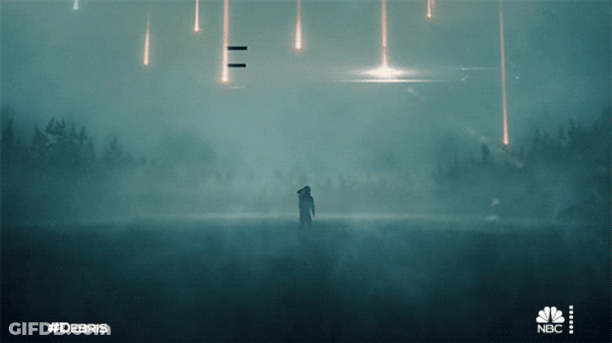Sci Fi Raining Debris GIF