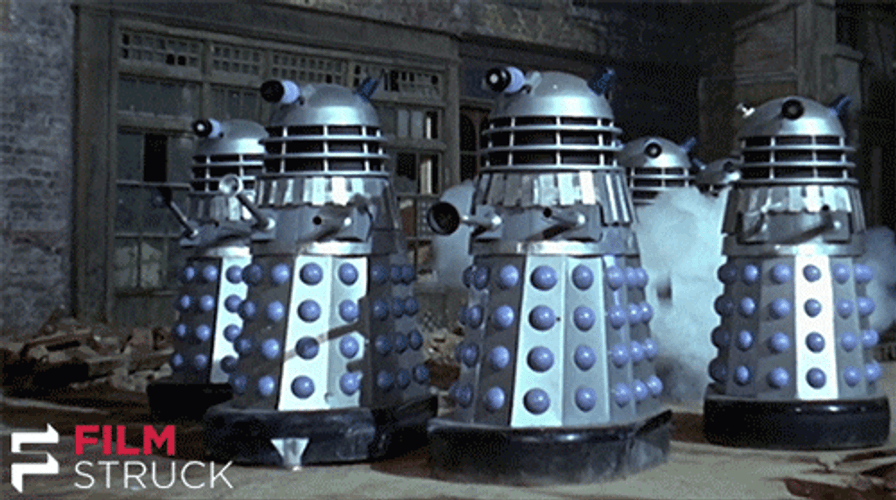 Sci Fi Robot Firing Thick Smoke GIF