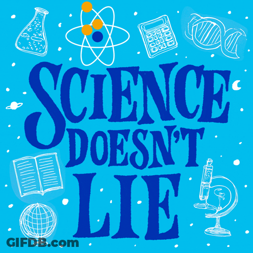 Science Doesn't Lie Blue Poster GIF