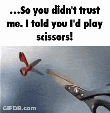 Scissors Cutting Red Object GIF