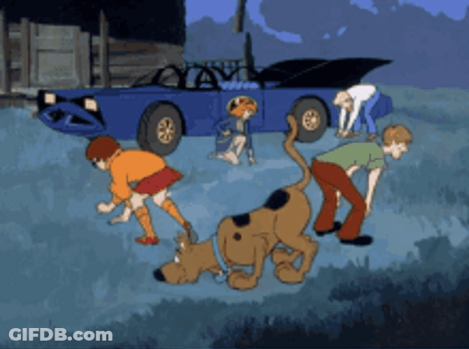 Scooby Do And Friends Searching The Grounds GIF