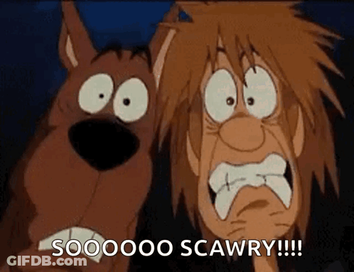 Scooby Doo And Shaggy Scared GIF