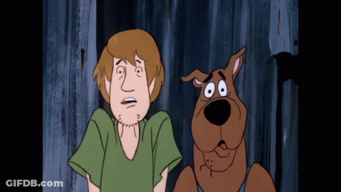 Scooby Doo And Shaggy Standing Eyes Closed GIF