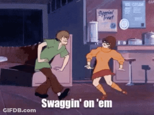 Scooby Doo And Velma Dancing In A Diner GIF