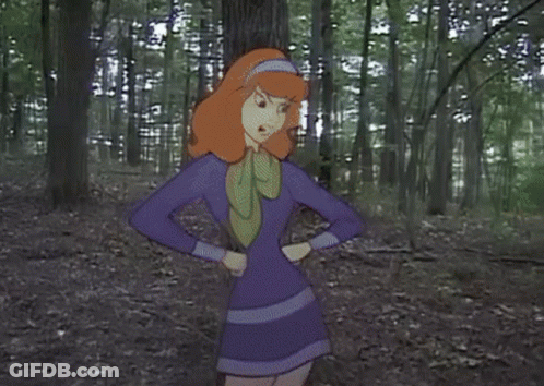 Scooby Doo Character Walking Through Forest GIF