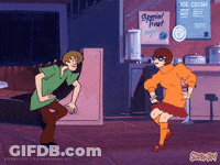 Scooby Doo Characters Dancing In Front Of Ice Cream Sign GIF