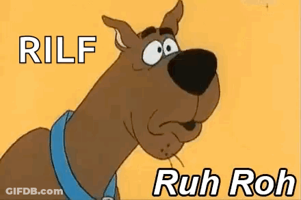 Scooby Doo From The Scooby Doo Cartoon Is Making A Funny Face While Wearing A Blue Collar . GIF
