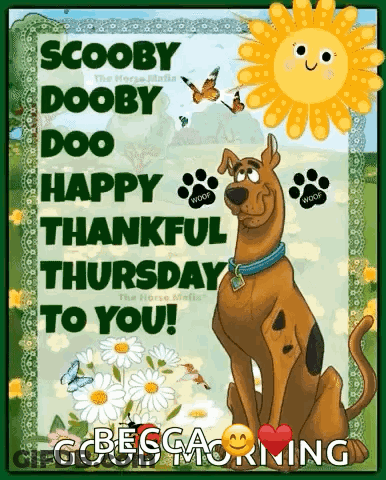 Scooby Doo Happy Thankful Thursday To You G Besca Morning GIF
