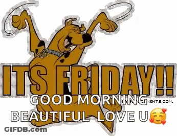 Scooby Doo Holding Frisbee Saying It's Friday GIF