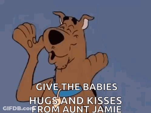 Scooby Doo Hugging And Kissing Babies GIF