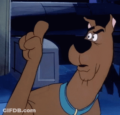 Scooby Doo Is Giving A Thumbs Up In This Cartoon GIF
