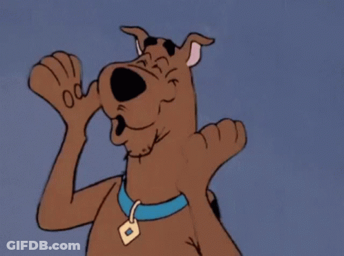 Scooby Doo Is Wearing A Blue Collar And Giving A Thumbs Up GIF