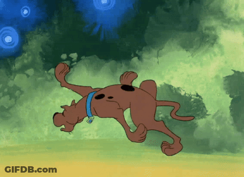 Scooby Doo Laying On Its Back GIF