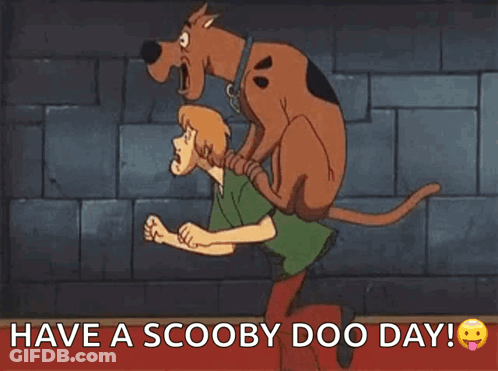 Scooby Doo Riding On Man's Back GIF