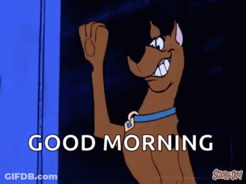 Scooby Doo Saying Good Morning GIF