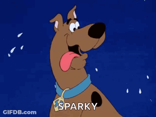 Scooby Doo Says Sparky In A Cartoon GIF