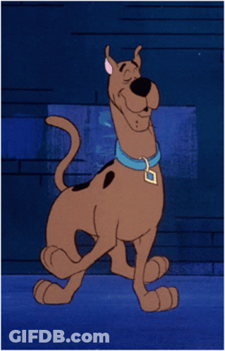 Scooby Doo With Blue Collar And Diamond Tag GIF