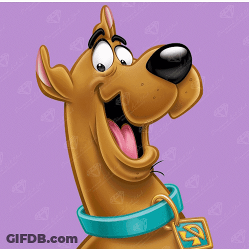 Scooby Doo With Blue Collar And S Tag GIF