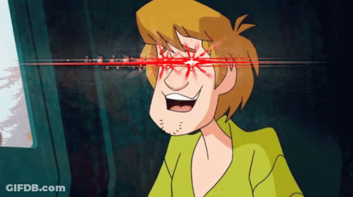 Scooby Doo With Red Laser Eyes GIF