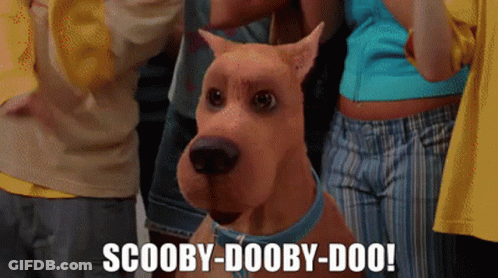 Scooby-Dooby-Doo Is The Name Of The Dog In This Animated Scene GIF