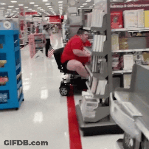 Scooter Inside Walmart Funny GIF