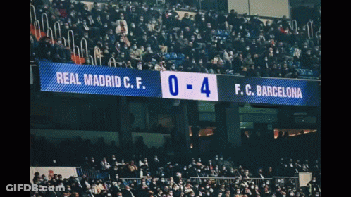 Scoreboard Real Madrid 0-4 FC Barcelona GIF