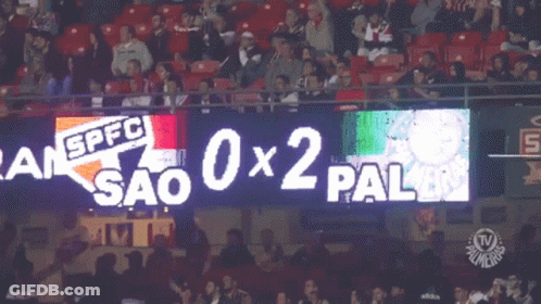 Scoreboard Sao 0X2 Palmeiras GIF