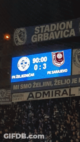 Scoreboard Showing 0-3 At Soccer Game GIF