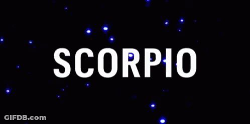 Scorpio Surrounded By Blue Lights GIF