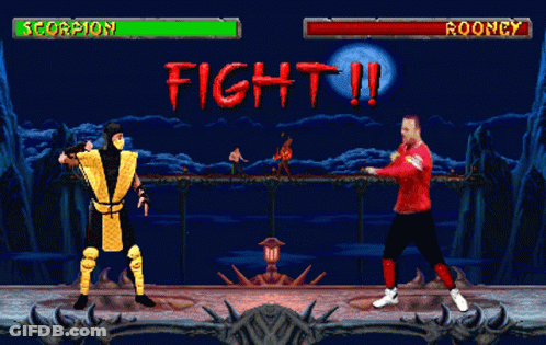 Scorpion And Rooney Fighting With Finish Him Screen GIF