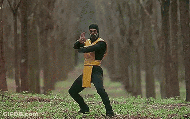 Scorpion Get Over Here Elastic Arms GIF
