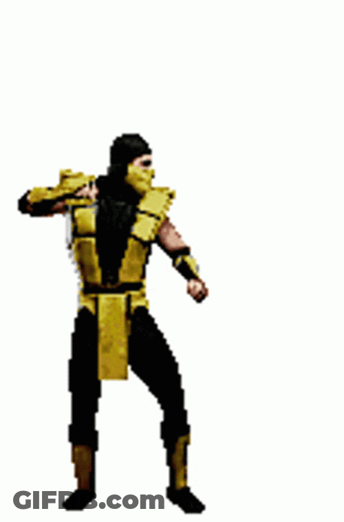 Scorpion Get Over Here Explosion Box GIF