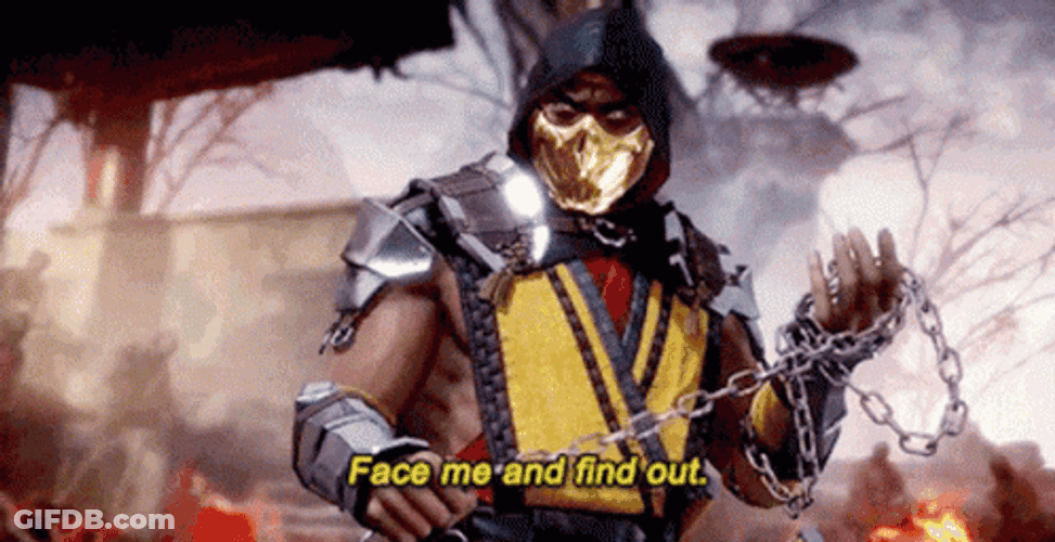 Scorpion Get Over Here Strong Man GIF