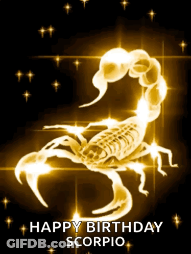 Scorpion Saying Happy Birthday Scorpio GIF
