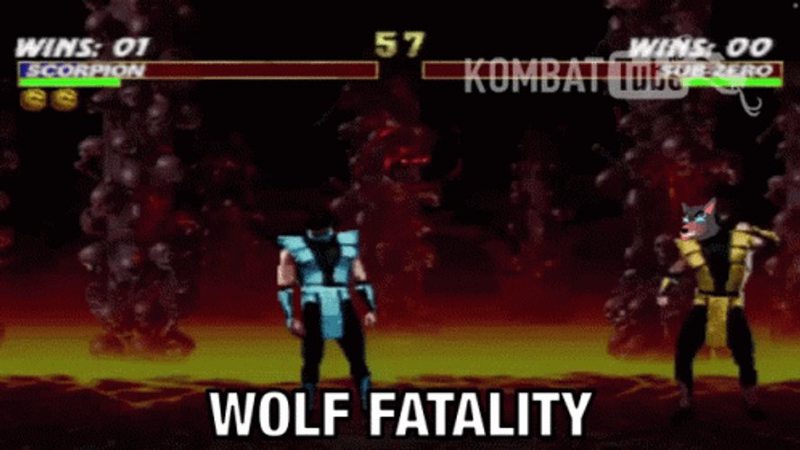 Scorpion Wins Wolf Fatality GIF